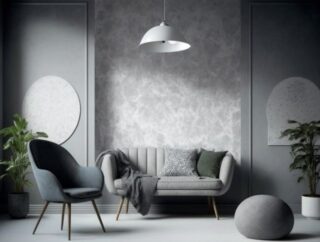 Inspirujące pomysły na nowoczesny salon z szarymi ścianami – zobacz zdjęcia trendy aranżacji wnętrz.
